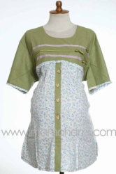baju hamil jumbo menyusui bunga hijau  BHJ 48  large